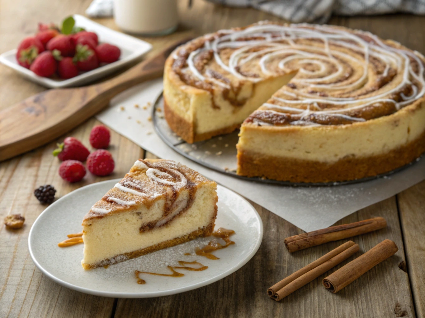 cinnamon roll cheesecake