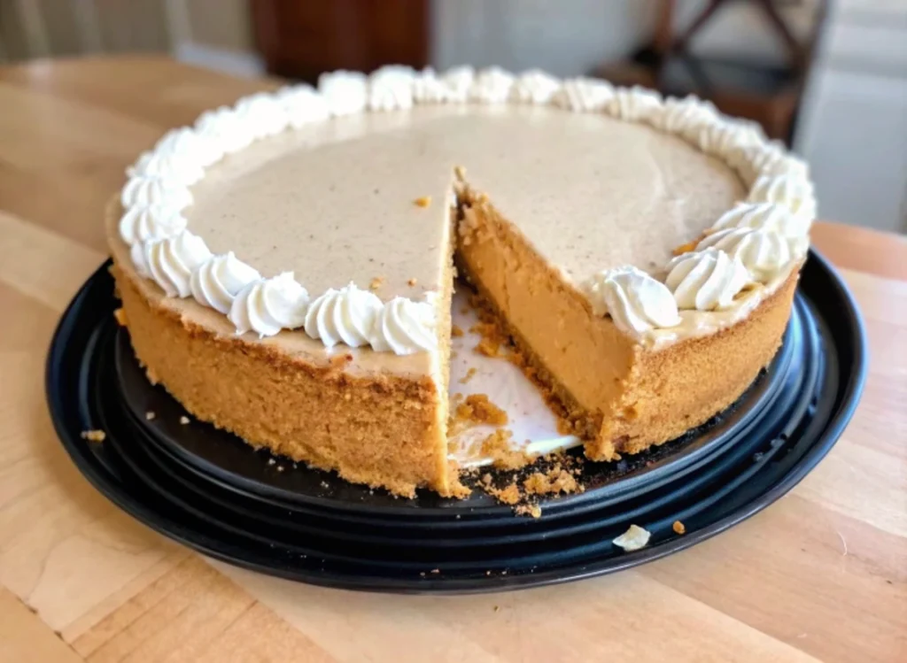 Costco Pumpkin Cheesecake plate