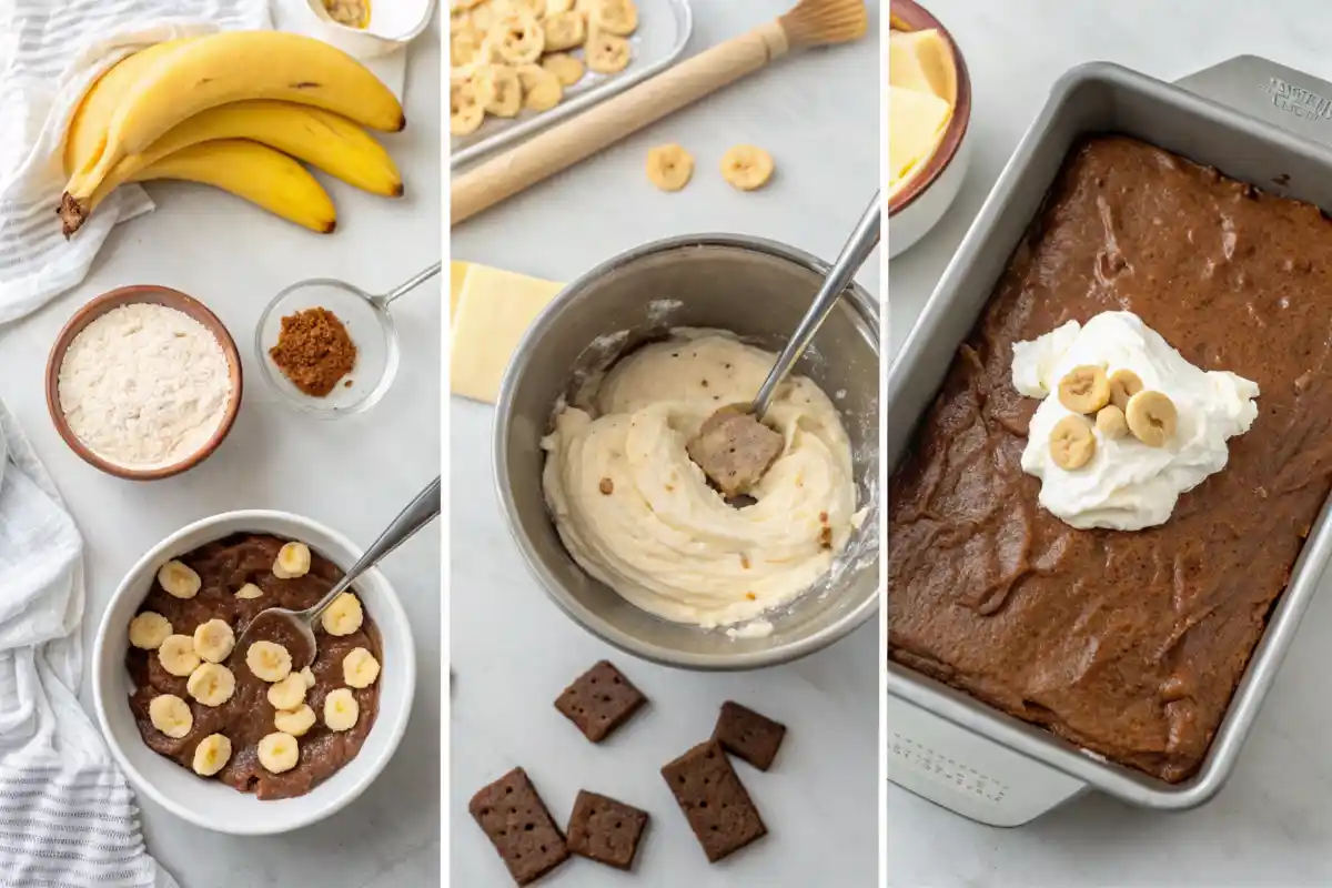 Making Banana Pudding Brownies Step-by-Step