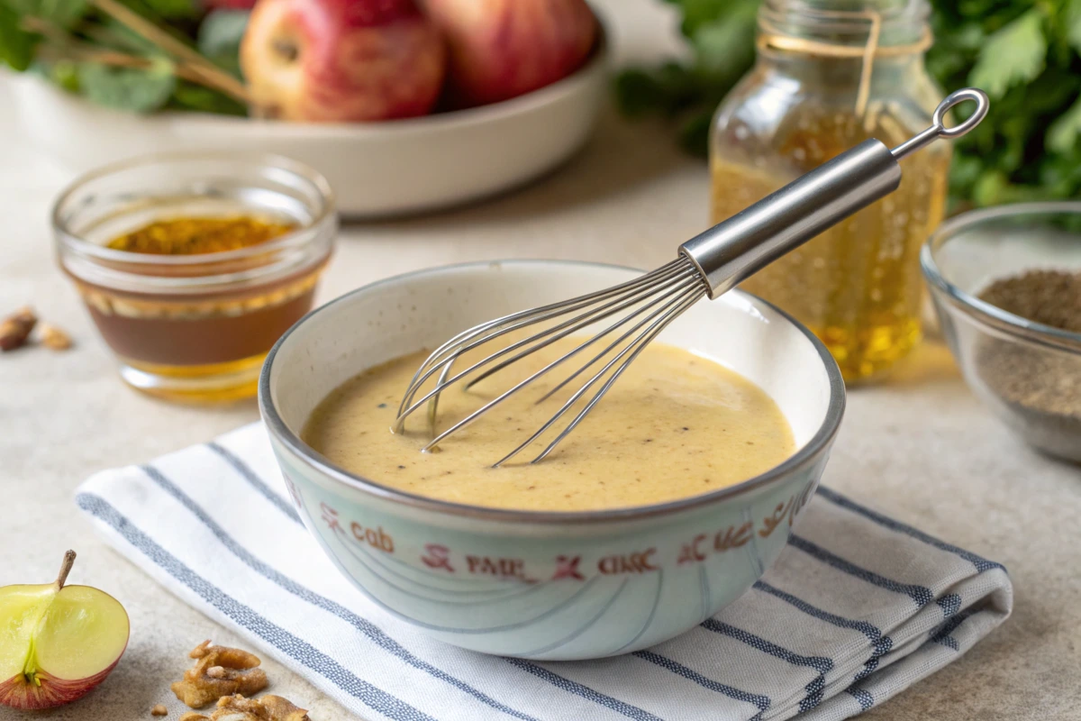 Making the Maple Vinaigrette