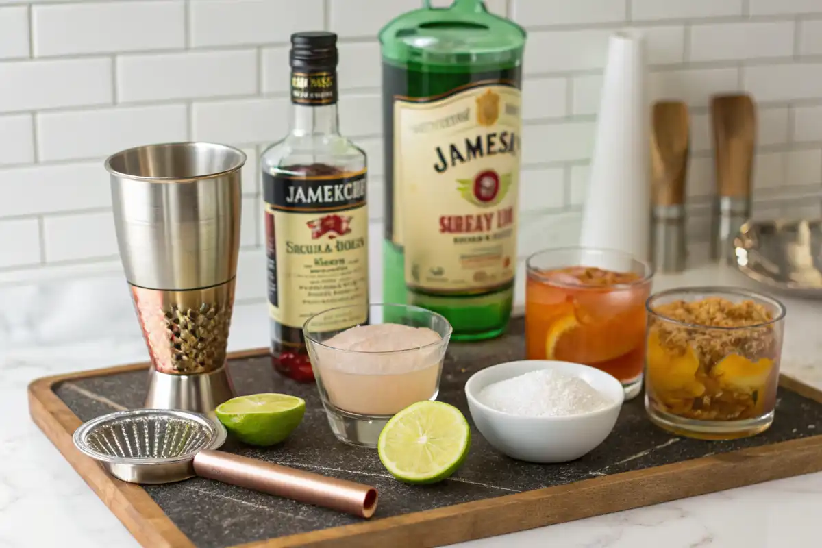 Ingredients for Green Tea Shot with Jameson Whiskey