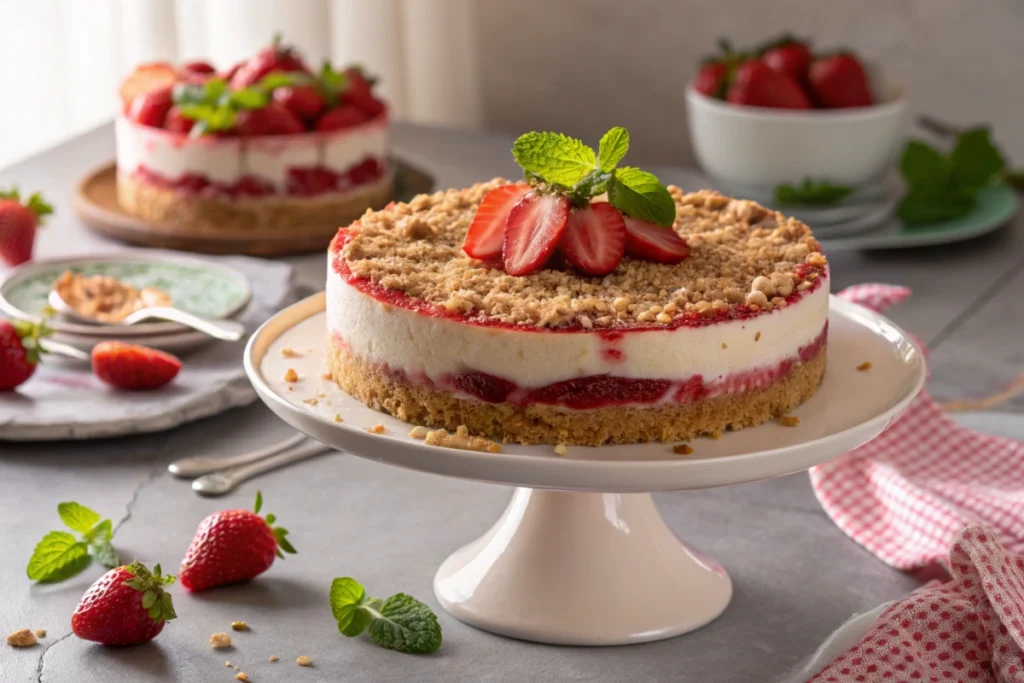 Strawberry Crunch Cheesecake