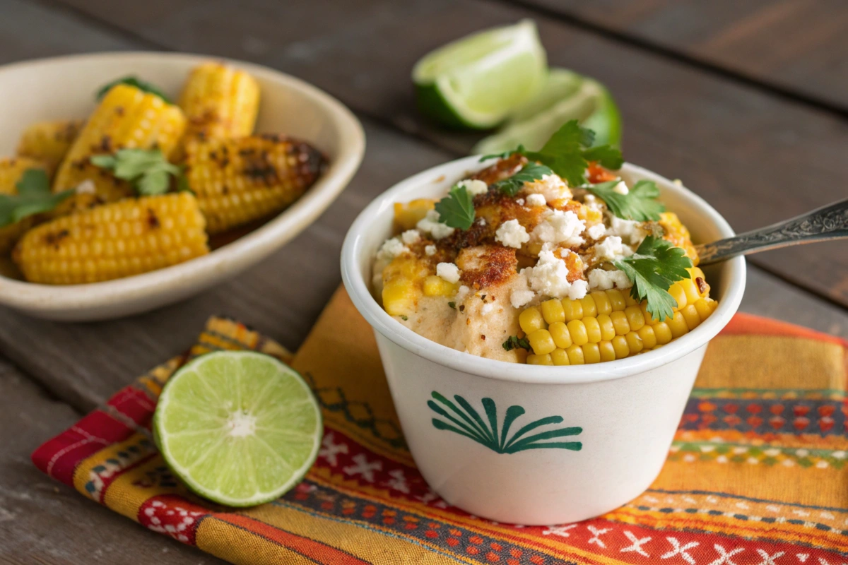 A cup of Mexican street corn