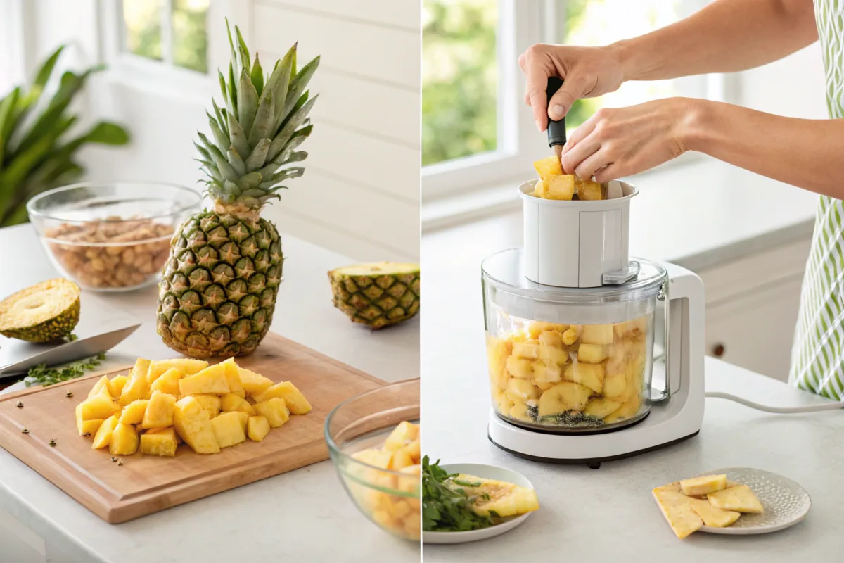 Making Crushed Pineapple