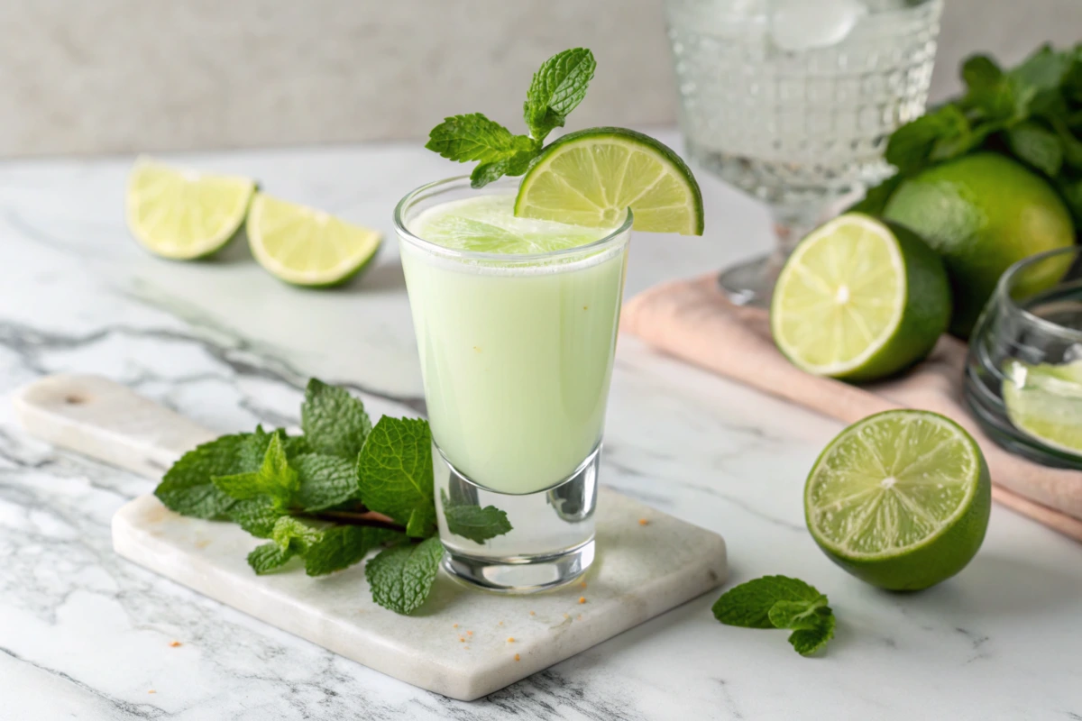 White Tea Shot served in a sleek glass