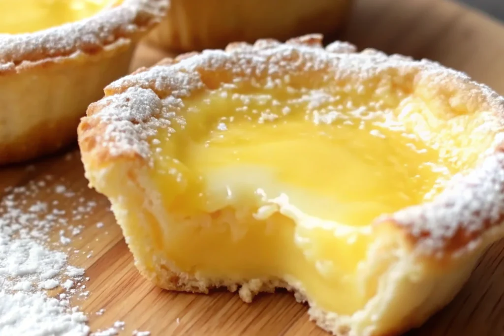 Mini lemon pies in different flavor variations